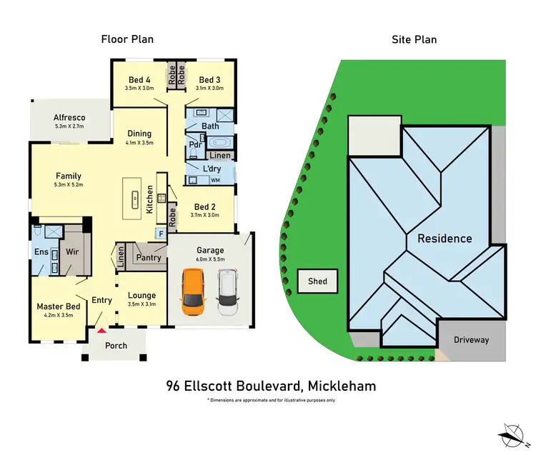 Floorplan of Homely house listing, 96 Ellscott Boulevard, Mickleham VIC 3064