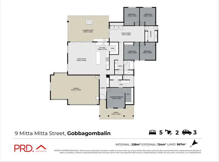 Floorplan of Homely house listing, 9 Mitta Mitta Place, Gobbagombalin NSW 2650
