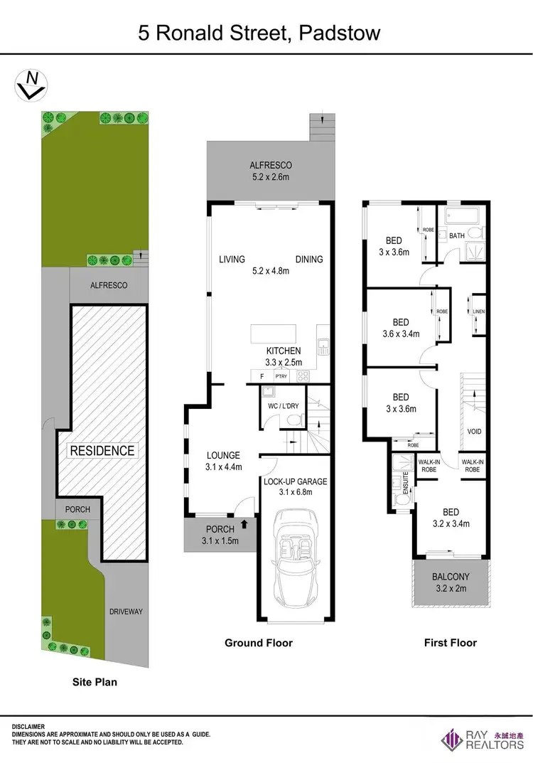 Floorplan of Homely semi-detached listing, 5 Ronald Street, Padstow NSW 2211