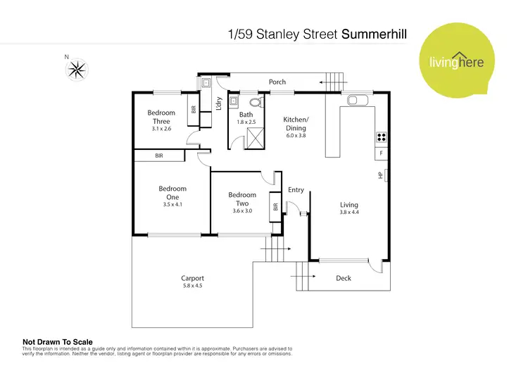 Floorplan of Homely house listing, 1/59 Stanley Street, Summerhill TAS 7250