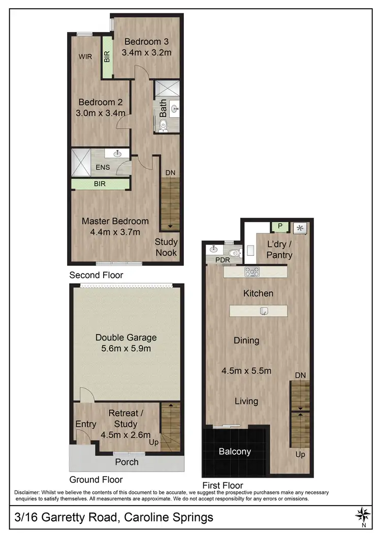 Floorplan of Homely house listing, 3/16 Garretty Road, Caroline Springs VIC 3023