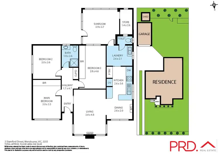 Floorplan of Homely house listing, 3 Stamford Street, Wendouree VIC 3355