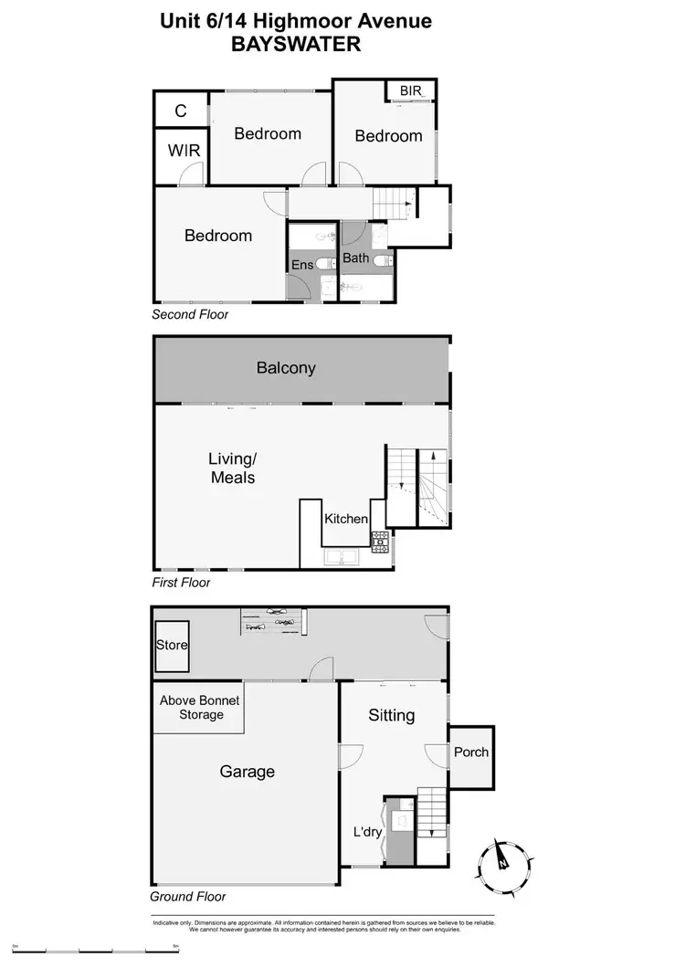 Floorplan of Homely house listing, 6/14 Highmoor Avenue, Bayswater VIC 3153