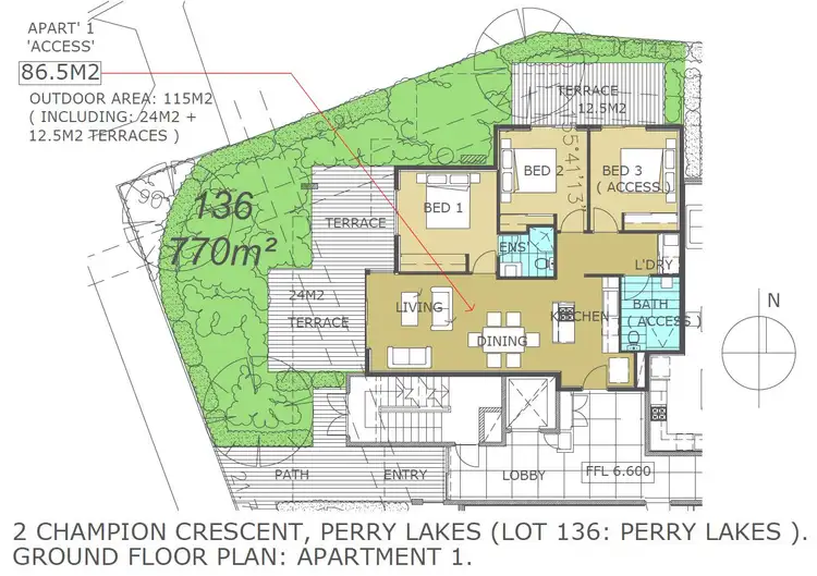 Floorplan of Homely unit listing, 1/2 Champion Crescent, Floreat WA 6014