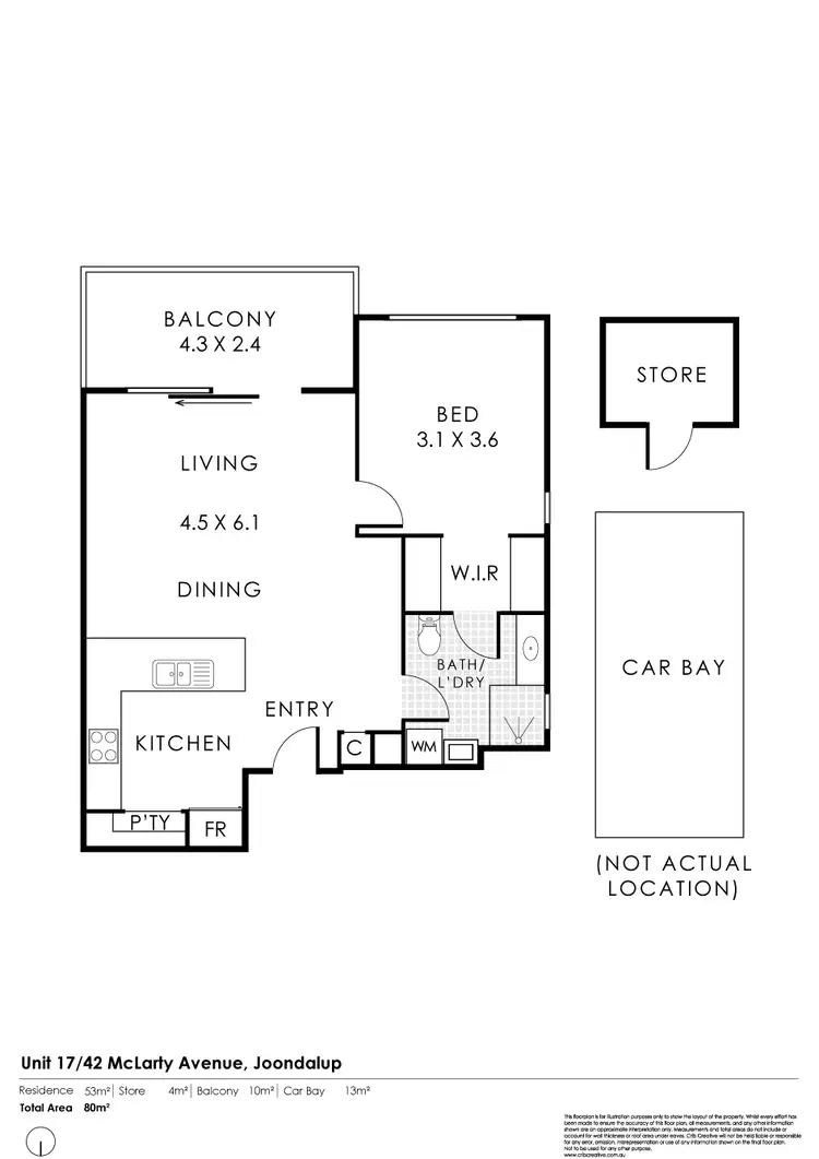 Floorplan of Homely apartment listing, 17/42 Mclarty Avenue, Joondalup WA 6027