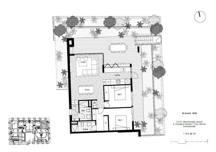 Floorplan of Homely apartment listing, G08/81 Macdonald Street, Erskineville NSW 2043