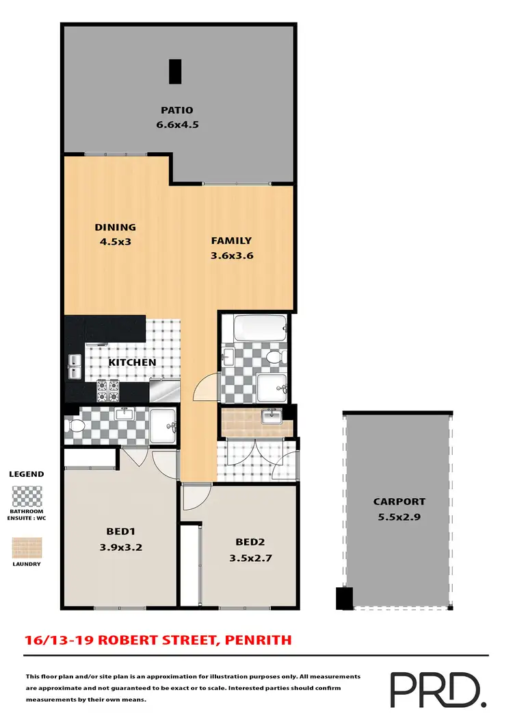Floorplan of Homely apartment listing, 16/13-19 Robert Street, Penrith NSW 2750