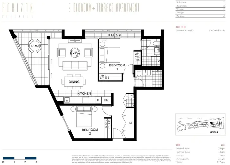 Floorplan of Homely apartment listing, 205/86 Mobbs Lane, Eastwood NSW 2122