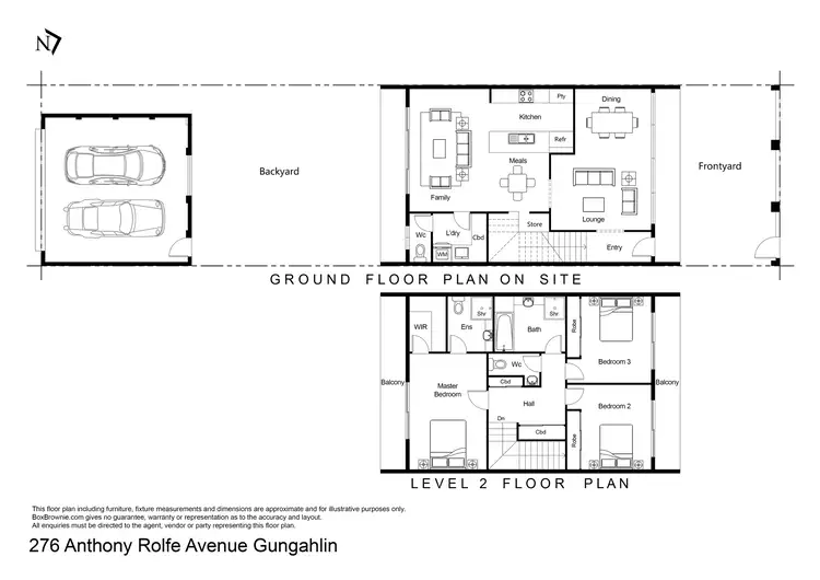Floorplan of Homely townhouse listing, 276 Anthony Rolfe Ave, Gungahlin ACT 2912