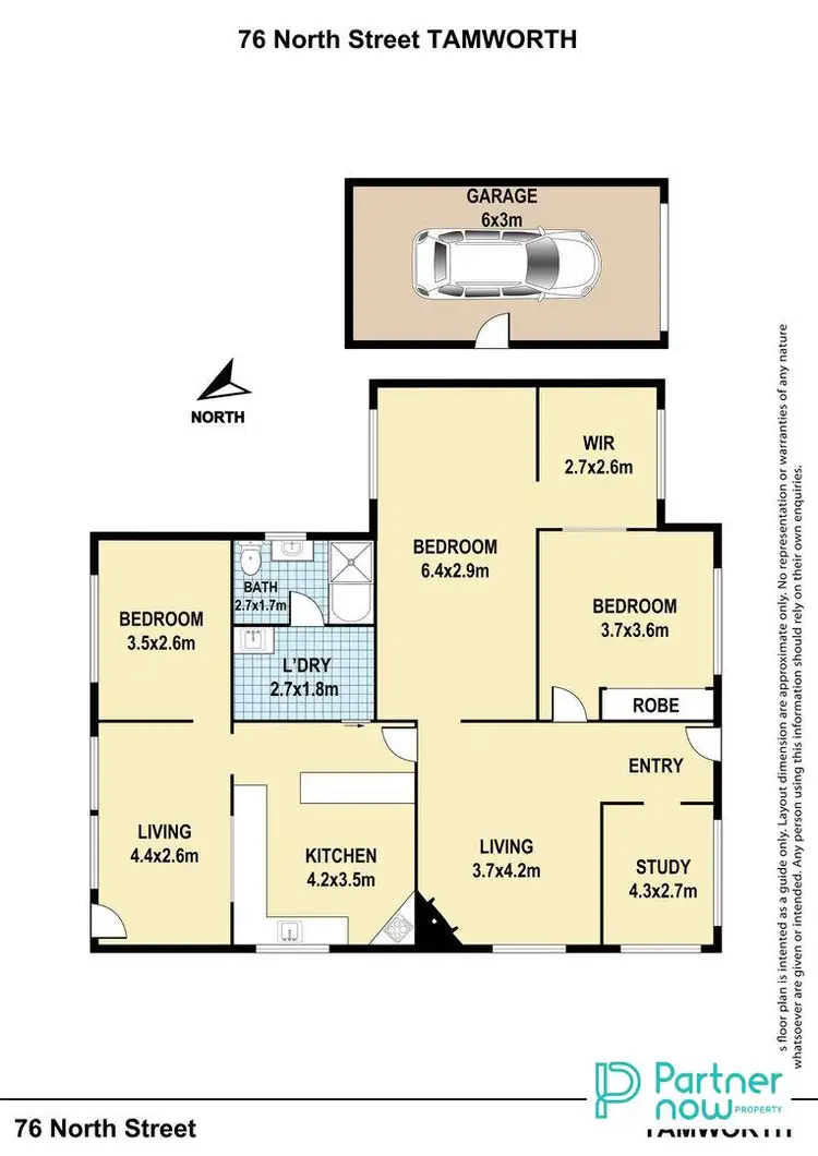 Floorplan of Homely house listing, 76 North Street, Tamworth NSW 2340