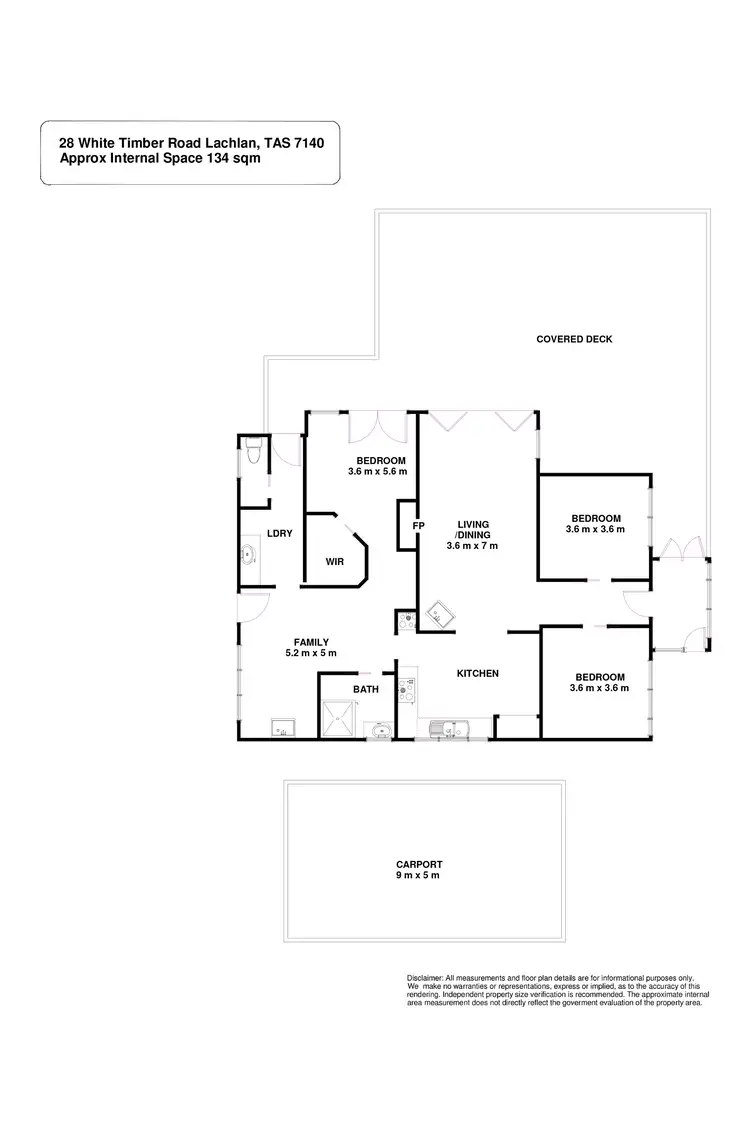 Floorplan of Homely house listing, 28 White Timber Road, Lachlan TAS 7140