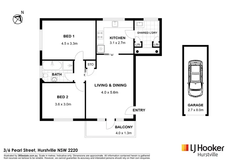 Floorplan of Homely unit listing, 3/6 Pearl Street, Hurstville NSW 2220