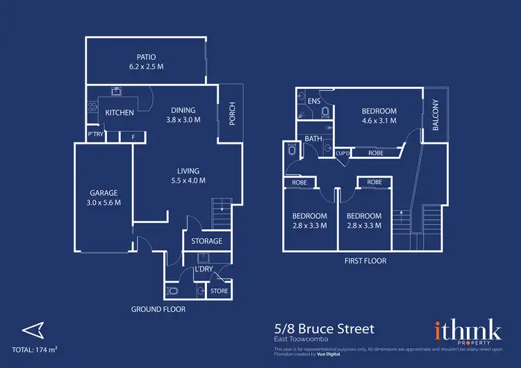 Floorplan of Homely townhouse listing, 5/8 Bruce Street, East Toowoomba QLD 4350