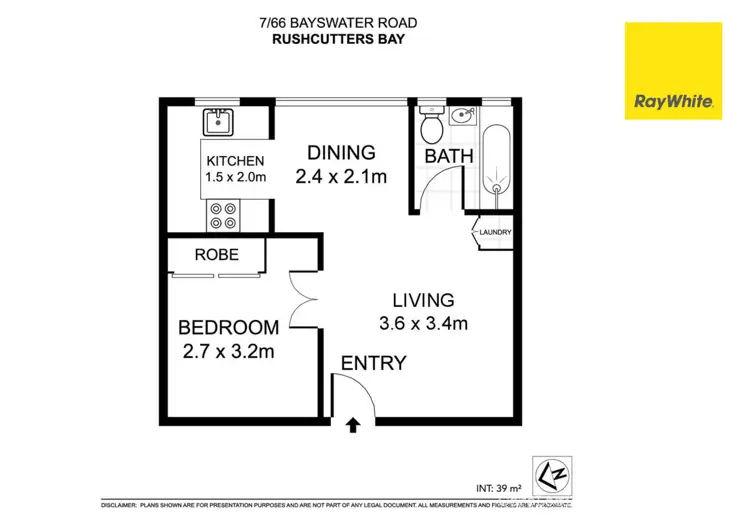 Floorplan of Homely apartment listing, 7/66 Bayswater Road, Rushcutters Bay NSW 2011