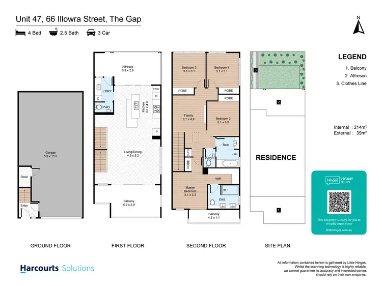 Floorplan of Homely townhouse listing, 47/66 Illowra Street, The Gap QLD 4061