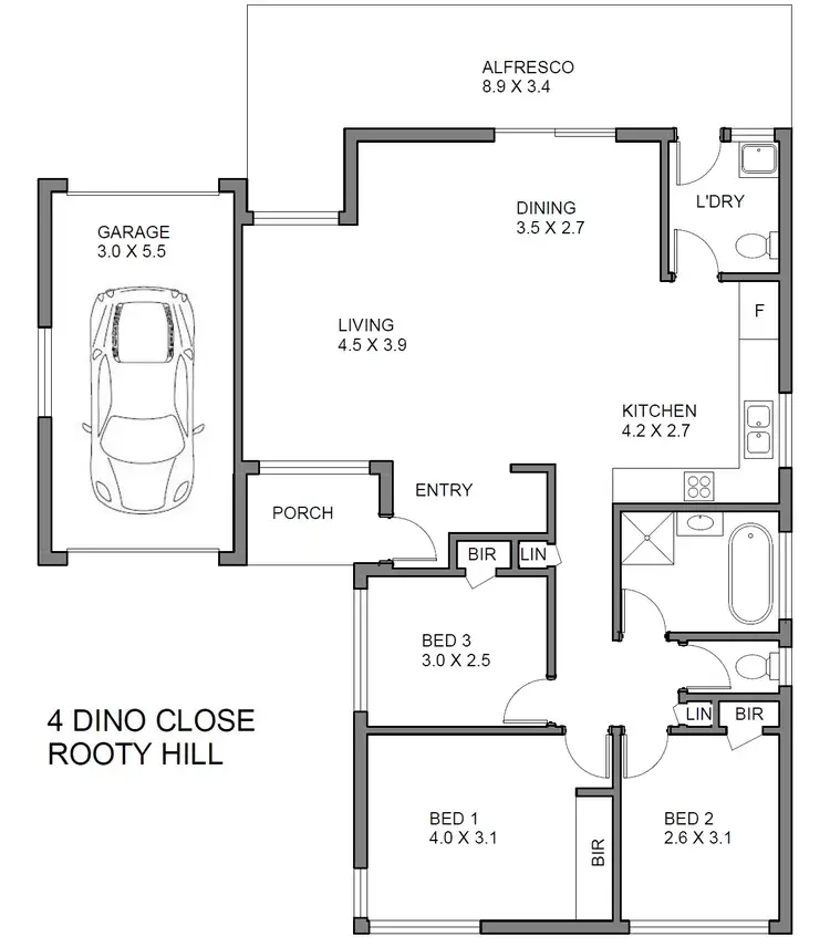 Floorplan of Homely house listing, 4 Dino Close, Rooty Hill NSW 2766