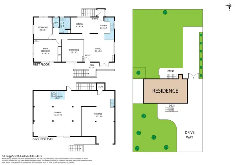 Floorplan of Homely house listing, 50 Begg Street, Gulliver QLD 4812
