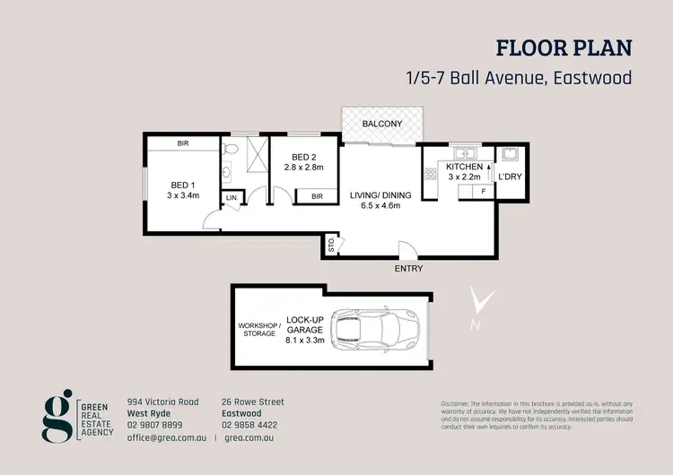Floorplan of Homely unit listing, 1/5-7 Ball Avenue, Eastwood NSW 2122