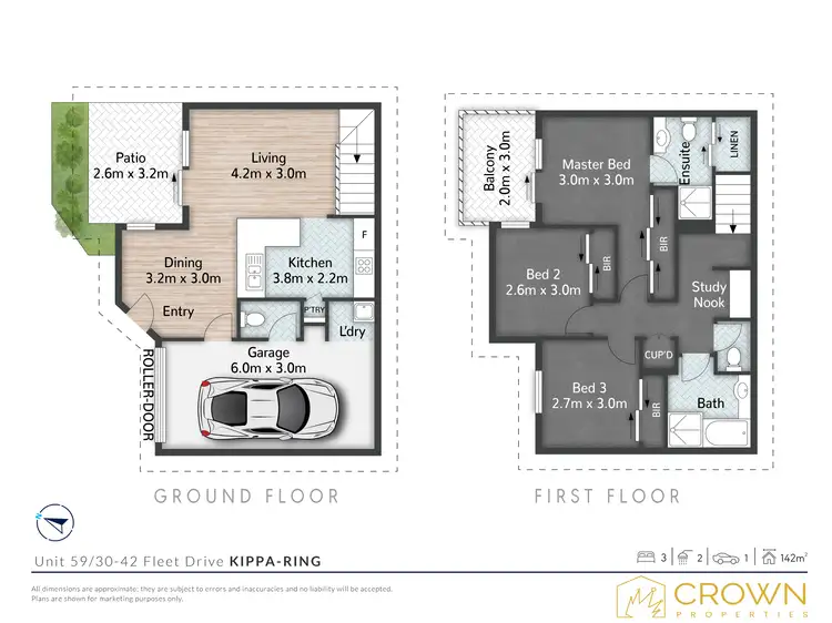 Floorplan of Homely townhouse listing, 59/30-42 Fleet Drive, Kippa-Ring QLD 4021
