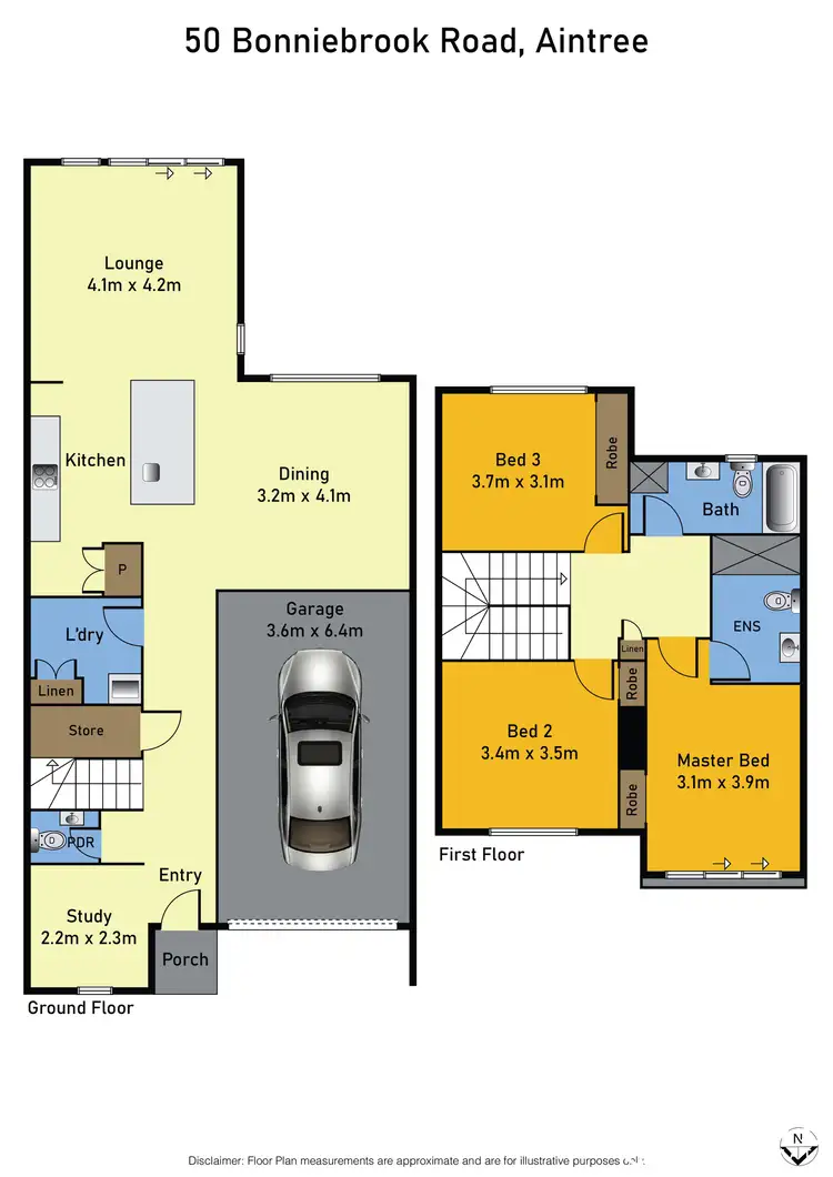 Floorplan of Homely townhouse listing, 50 Bonniebrook Road, Aintree VIC 3336