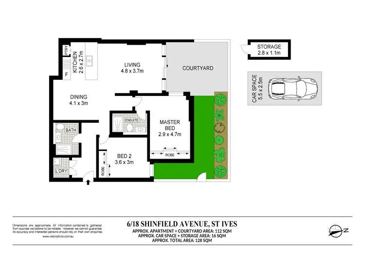 Floorplan of Homely apartment listing, 6/18 Shinfield Avenue, St Ives NSW 2075