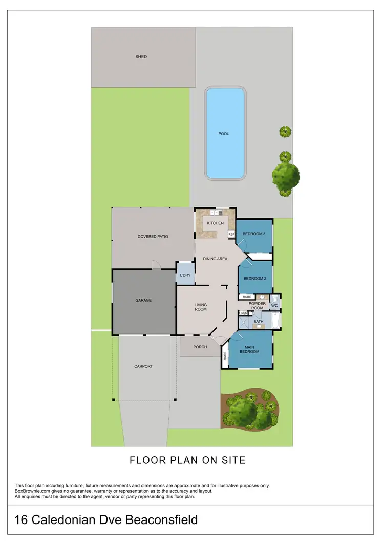 Floorplan of Homely house listing, 16 Caledonian Drive, Beaconsfield QLD 4740