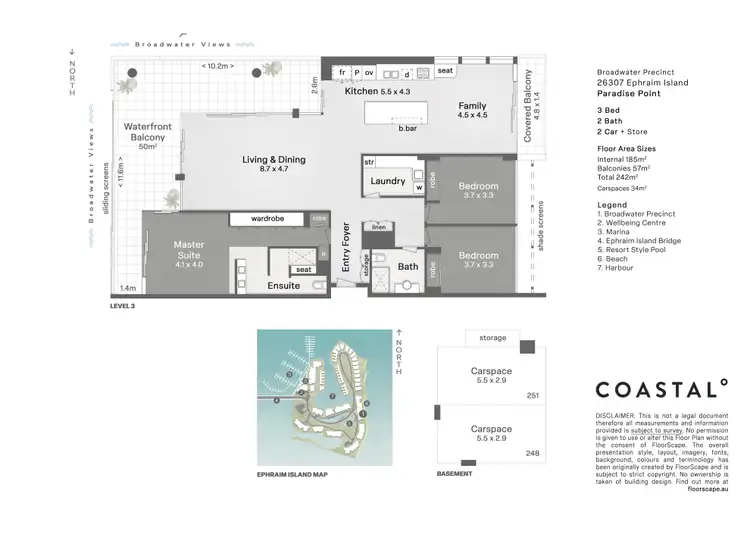 Floorplan of Homely unit listing, 26307 Ephraim Island, Paradise Point QLD 4216