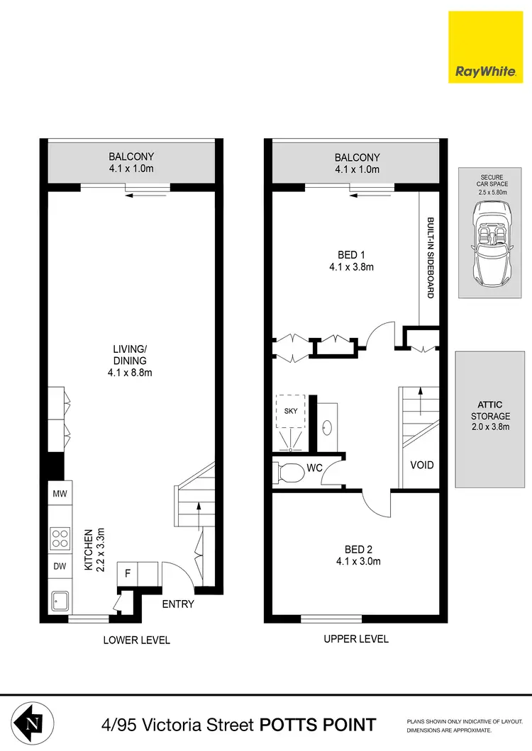 Floorplan of Homely apartment listing, 4/95 Victoria Street, Potts Point NSW 2011