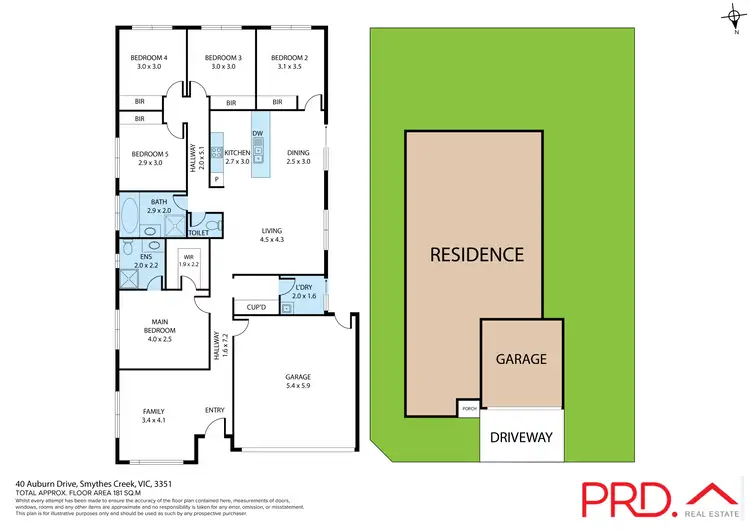 Floorplan of Homely house listing, 40 Auburn Drive, Smythes Creek VIC 3351