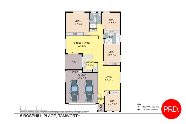 Floorplan of Homely house listing, 5 Rosehill Place, Tamworth NSW 2340
