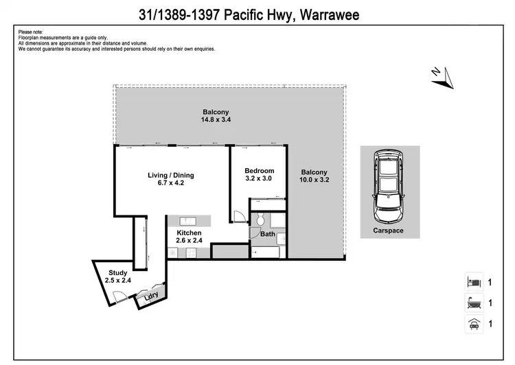 Floorplan of Homely apartment listing, 31/1389 Pacific Highway, Warrawee NSW 2074
