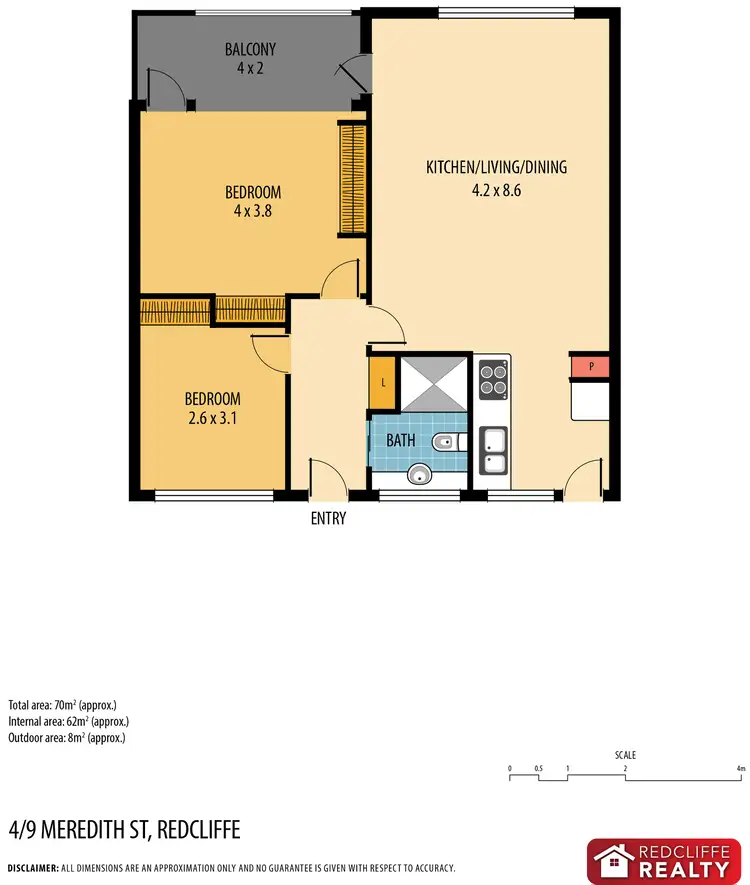 Floorplan of Homely unit listing, 4/9 Meredith Street, Redcliffe QLD 4020