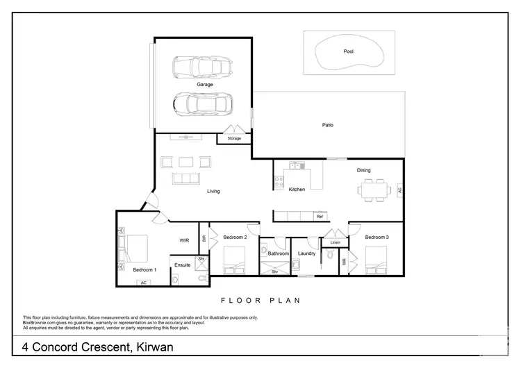 Floorplan of Homely house listing, 4 Concord Crescent, Kirwan QLD 4817