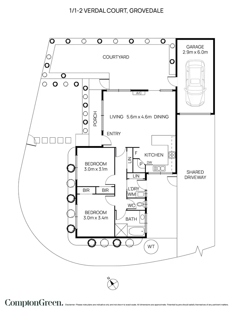 Floorplan of Homely house listing, 1/1-2 Verdal Court, Grovedale VIC 3216