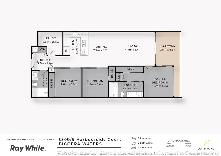 Floorplan of Homely apartment listing, 5309/5 Harbour Side Court, Biggera Waters QLD 4216