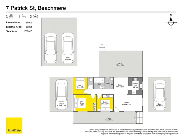 Floorplan of Homely house listing, 7 Patrick Street, Beachmere QLD 4510