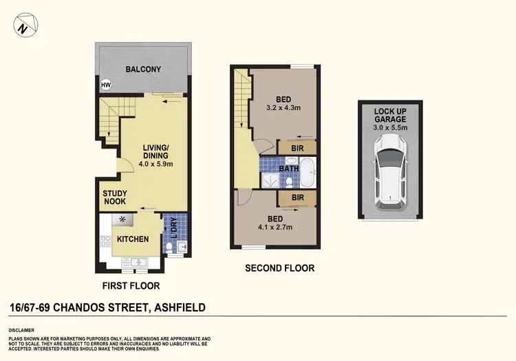 Floorplan of Homely unit listing, 16/67-69 Chandos Street, Ashfield NSW 2131