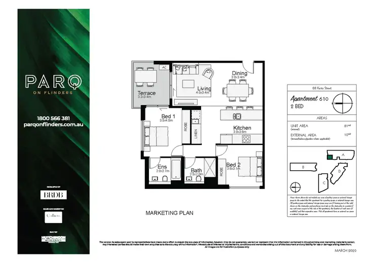 Floorplan of Homely apartment listing, 610/88 Keira Street, Wollongong NSW 2500