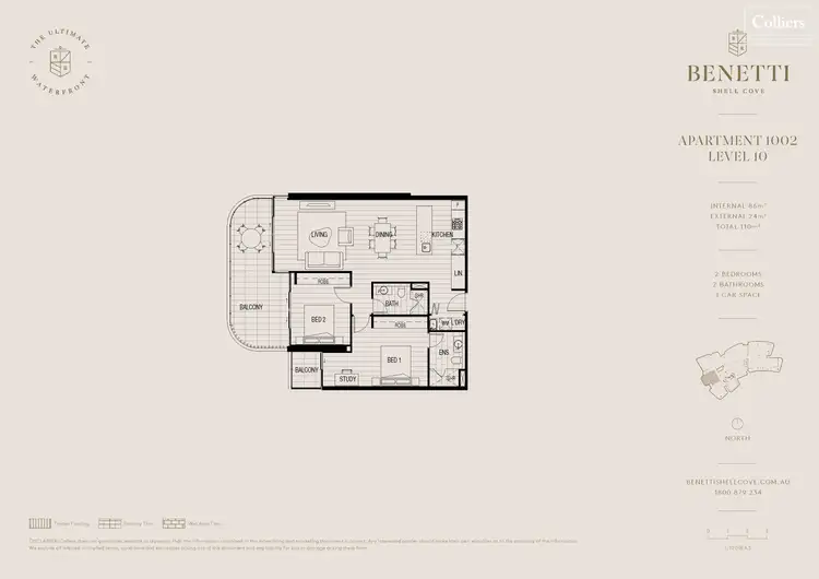 Floorplan of Homely other listing, 1002/10 The Waterfront Promenade, Shell Cove NSW 2529