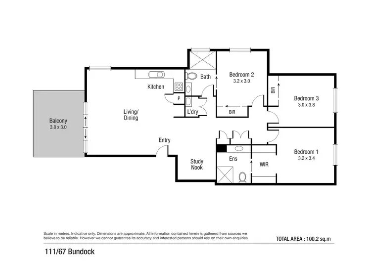 Floorplan of Homely unit listing, 111/167-173 Bundock Street, Belgian Gardens QLD 4810
