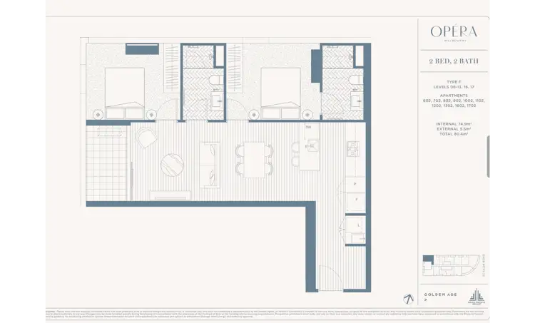 Floorplan of Homely apartment listing, 602/450 St Kilda Road, Melbourne VIC 3004