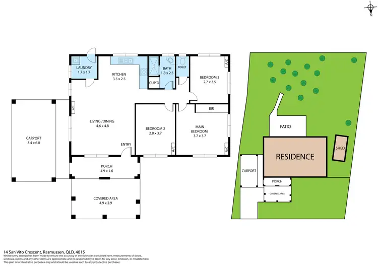 Floorplan of Homely house listing, 14 San Vito Crescent, Rasmussen QLD 4815