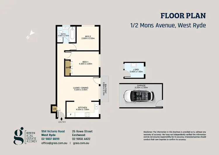 Floorplan of Homely unit listing, 1/2 Mons Avenue, West Ryde NSW 2114