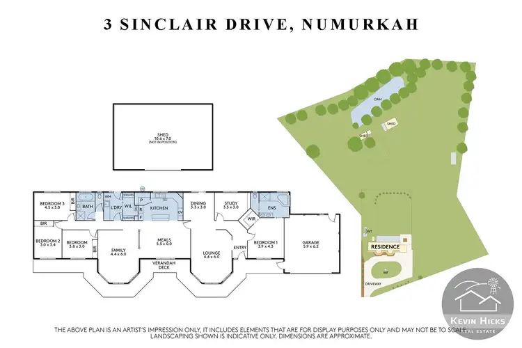 Floorplan of Homely house listing, 3 Sinclair Drive, Numurkah VIC 3636