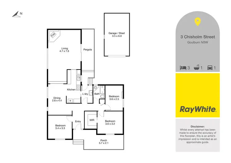Floorplan of Homely house listing, 3 Chisholm Street, Goulburn NSW 2580