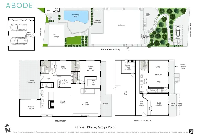 Floorplan of Homely house listing, 9 Inderi Place, Grays Point NSW 2232