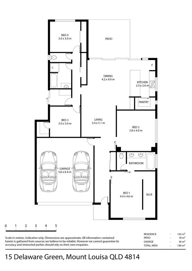 Floorplan of Homely house listing, 15 Delaware Green, Mount Louisa QLD 4814