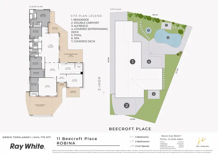 Floorplan of Homely house listing, 11 Beecroft Place, Robina QLD 4226