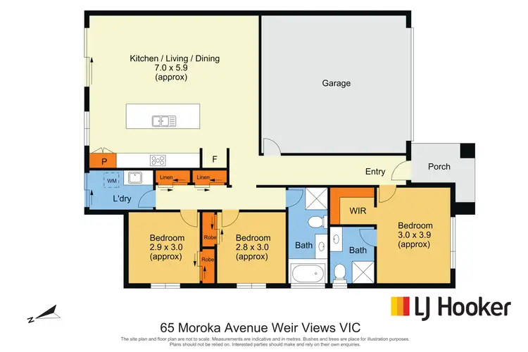 Floorplan of Homely house listing, 65 Moroka Avenue, Weir Views VIC 3338
