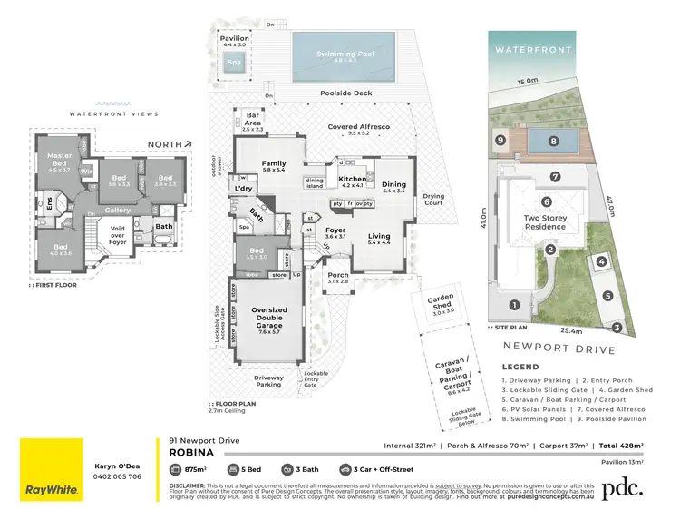 Floorplan of Homely house listing, 91 Newport Drive, Robina QLD 4226